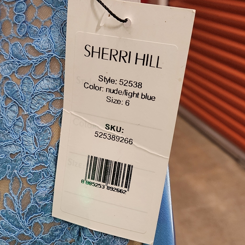 Sherri Hill #52538 Lace Prom Gown, Size 0 BLACK And Size 6 BLUE - Picture 12 of 12
